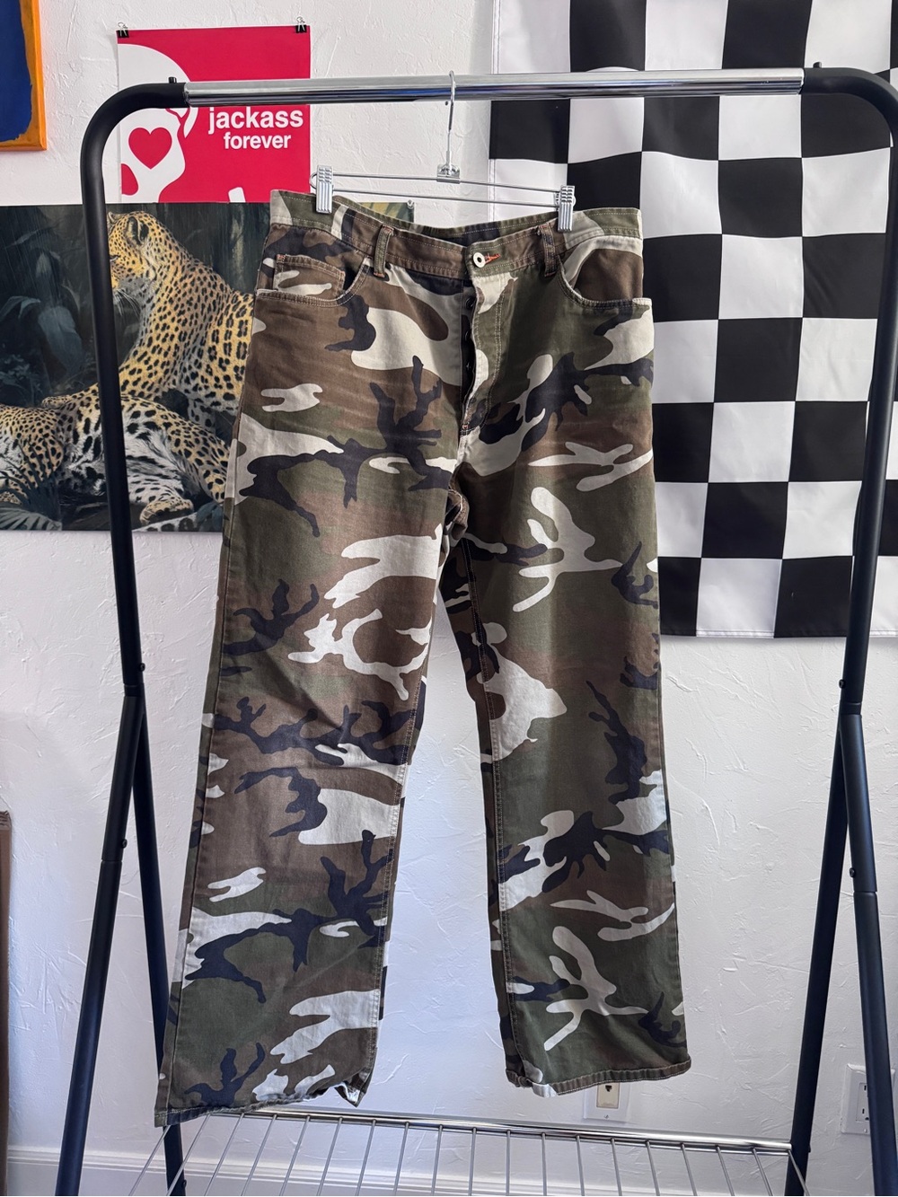 Express Men’s Straight-leg Camo Pants